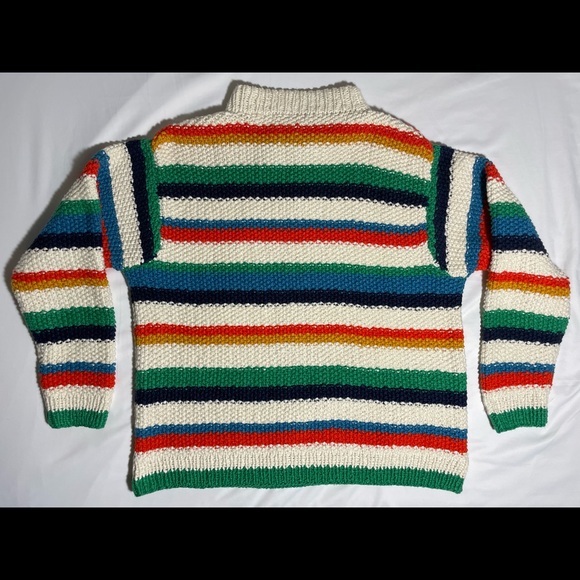 The Elder Statesman Off-White Varied Stripe Sweater - Picture 9 of 16